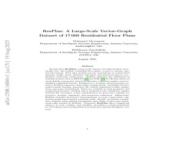 Paper thumbnail for ResPlan: A Large-Scale Vector-Graph Dataset of 17,000 Residential Floor Plans