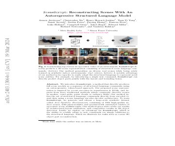 Paper thumbnail for SceneScript: Reconstructing Scenes With An Autoregressive Structured Language Model