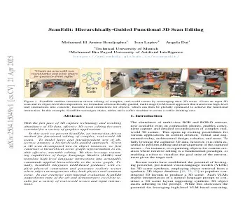 Paper thumbnail for ScanEdit: Hierarchically-Guided Functional 3D Scan Editing