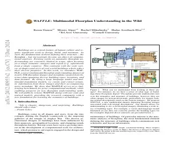 Paper thumbnail for WAFFLE: Multimodal Floorplan Understanding in the Wild