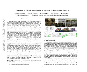 Paper thumbnail for Generative AI for Architectural Design: A Literature Review