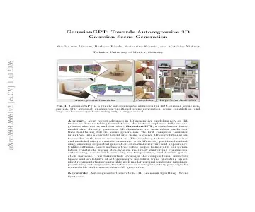 Paper thumbnail for GaussianGPT: Towards Autoregressive 3D Gaussian Scene Generation