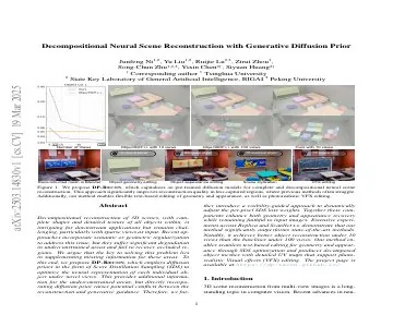 Paper thumbnail for Decompositional Neural Scene Reconstruction with Generative Diffusion Prior