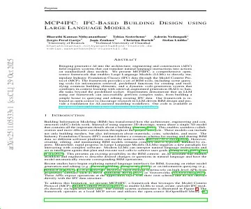 Paper thumbnail for MCP4IFC: IFC-Based Building Design Using Large Language Models