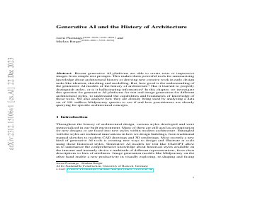 Paper thumbnail for Generative AI and the History of Architecture