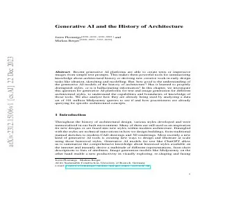 Paper thumbnail for Generative AI and the History of Architecture