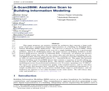 Paper thumbnail for A-Scan2BIM: Assistive Scan to Building Information Modeling