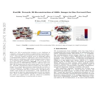 Paper thumbnail for Fast3R: Towards 3D Reconstruction of 1000+ Images in One Forward Pass