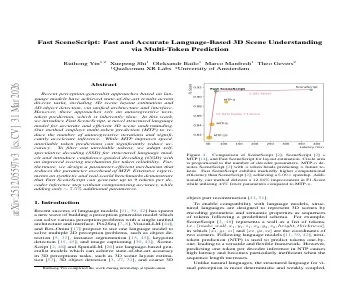 Paper thumbnail for Fast SceneScript: Fast and Accurate Language-Based 3D Scene Understanding via Multi-Token Prediction