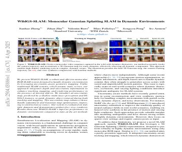 Paper thumbnail for WildGS-SLAM: Monocular Gaussian Splatting SLAM in Dynamic Environments